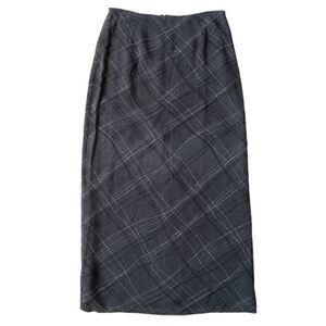 Outfit JPR Vintage 90s Gray Abstract Lines Lightweight Midi Skirt Women's 10